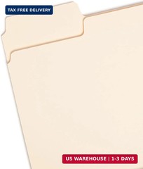 Smead SuperTab Heavyweight File Folder, Oversized 1/3-Cut Tab, Letter Size, Mani