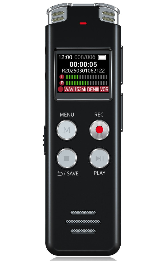 Evistr 64GB Digital Voice Recorder, Model# L357, Color Black, NEW OPEN BOX