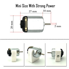 6 Set Small DC Motor Mini Electric Hobby Motors 1.5V-3V 24000RPM with 2X1.5V AA