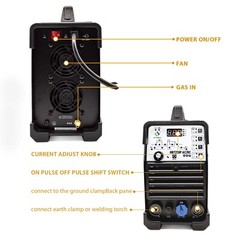 HITBOX Aluminum AC/DC TIG Welder 220V 200A Digital MMA TIG Welding Machine Pulse