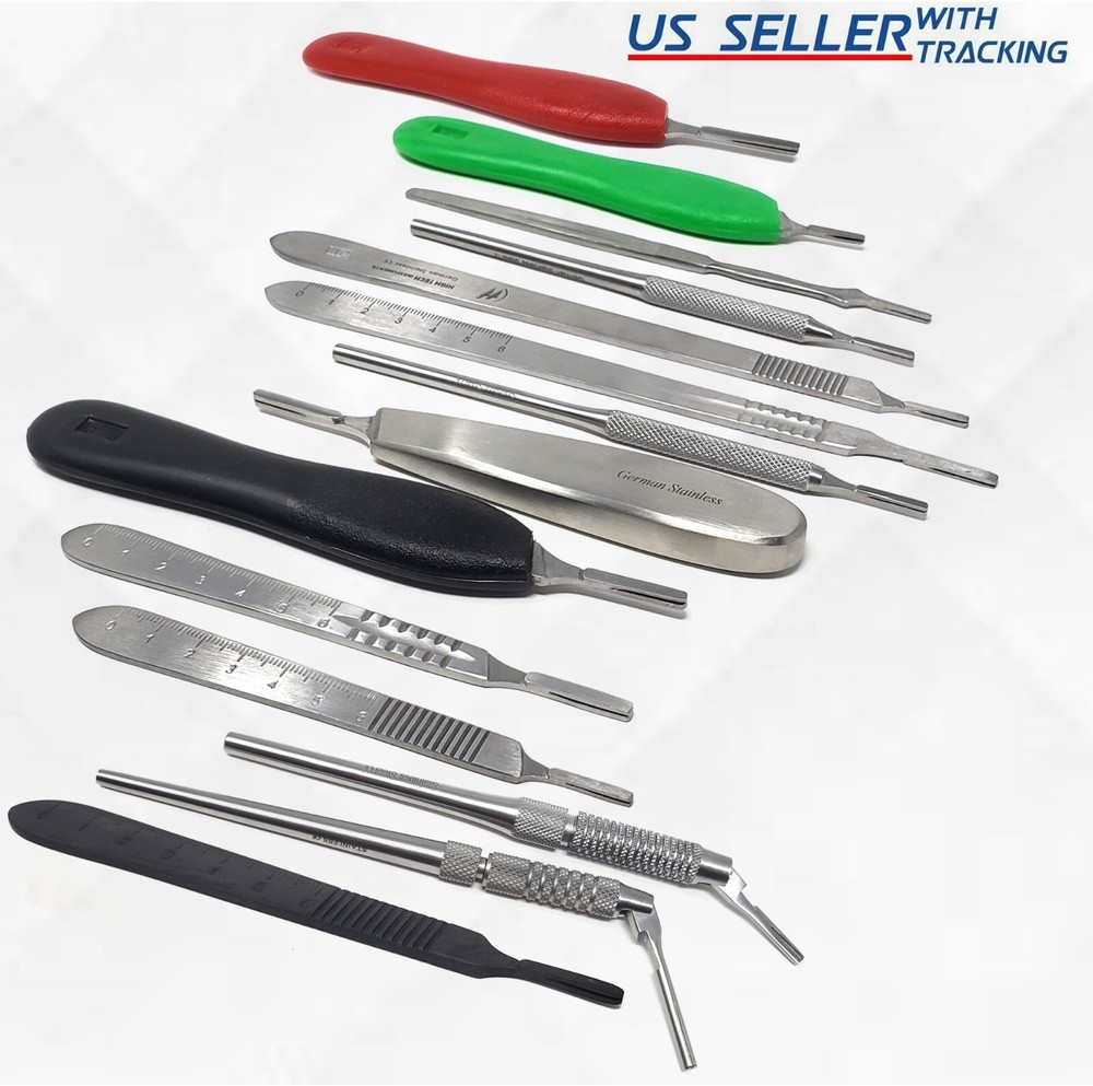 Scalpel Handles Stainless Steel, Lightweight, Fits Surgical Blades #10 to #70