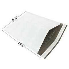 UOFFICE 200 Poly Bubble Mailer Bags 9.5×14.5″ #4 White Self-Sealing