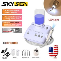 LED Dental Ultrasonic Scaler Handpiece 2*Bottles Fit Cavitron EMS Woodpecker