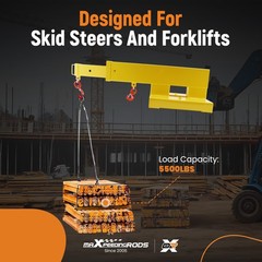 31-79in Forklift Mounted Crane Boom Extension Heavy Duty Steel Construction
