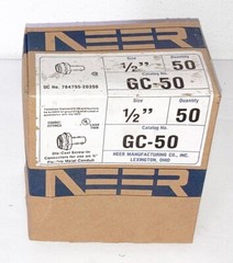 Box of 50 New NEER GC-50 Die-Cast 1/2″ Screw-In Connectors – Free Shipping !!!!