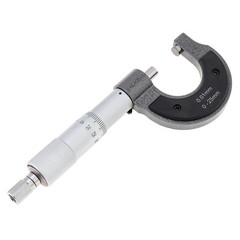 0-25mm Outside Micrometer, 0.01mm Precision with Carbide Tips for Machinists