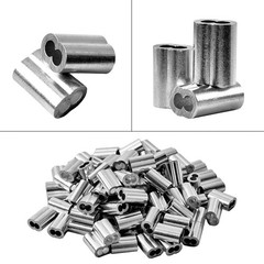 1/4″ (6mm) Aluminum Crimping Loop Sleeve for Wire Rope, Cable Ferrule (30