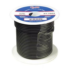 Grote 89-6002 Primary Wire, Gpt, 12 Awg, Copper, Black, Pvc Jacket, Stranded