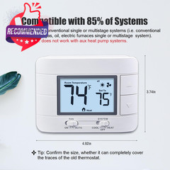 White Non-Programmable Home Thermostat 2 Heat 2 Cool Multistage