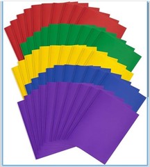 50 Pack 2 Pocket Folders w/ Prongs Letter Size Blue Summit Supplies