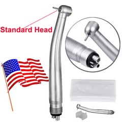 10PCS Dental High Fast Speed Handpiece Standard Head Push Button 4HOLE