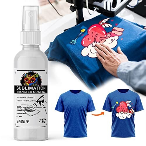 Sublimation Spray for Cotton Shirts and Polyester Fabrics 100ml size
