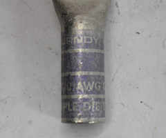 Burndy Purple Die 15 Lug Cooper Crimp YA28-2N 4/0 AWG STR N200 2 Hole 1/2″