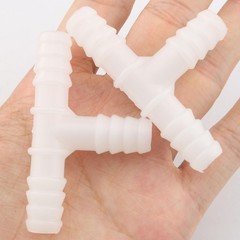 WELWIK 10pcs Plastic Hose Barb 3/8″ Barbed T Shaped Tee Type 3/8 Inch, White