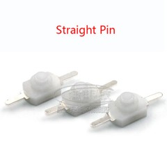 DC 30V 1A Black White Latching On Off Mini Torch Push Button Self-locking Switch