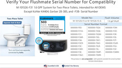 M-101526-F31 Complete Replacement System: 1.6 GPF System for Two-Piece Toilets,