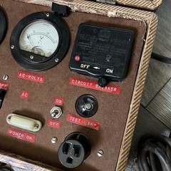 Vintage Portable Electrical Test Box Voltmeter Ammeter Experiment Field Test Kit