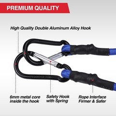 Heavy Duty Bungee Cords Set – 8 PCS Assorted Lengths with Hooks & Storage Bag