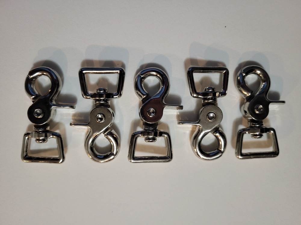3/4″ Zinc Die Cast Swivel Square Eye Trigger Snap (5 count) 2 3/8 long. SWL 80