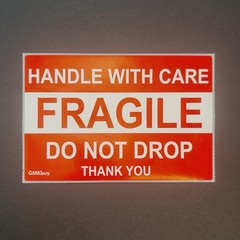 Individual 4×6 Handle With Care Fragile Do Not Drop Thank You Shipping Stickers