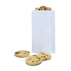 100pcs New Rounded Corner White Kraft Stand Up QuickQlick™ Bags Different Sizes