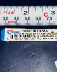 UB #1-72 H2 2FL PLUG SP PT TAP 1534NR HS HSS 1010784 USA ONE TAP