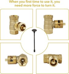 Elegant 8-Inch Gas Valve Key in Antique Copper – Universal Fit for Fireplaces