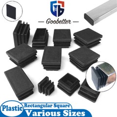 Square & Rectangle Plastic End Caps Blanking Plugs Tube Lnserts Various Sizes