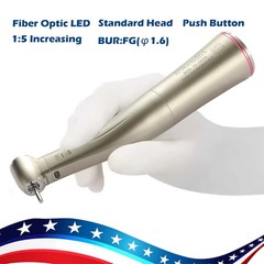 1-10 PCS Dental 1:5 Increasing LED Fiber Optic Contra Angle Handpiece ASkeadnt