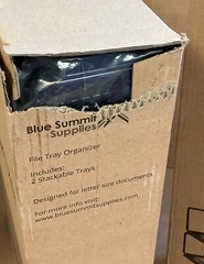 Blue Summit Supplies~ 2 Tier File Tray Organizer~Lot of 2~FREE SHIPPING~