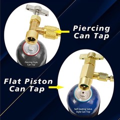 R134A Can Tap,Self-Sealing & Puncture Style AC Freon Tank Adapter Valve Core Rem