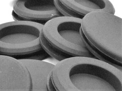 Solid Rubber Grommet without Hole 1 1/2″ Panel Hole Plug Fits 1/8″ Materials