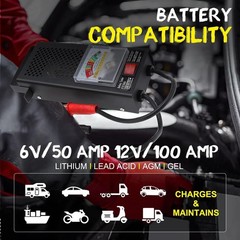 Car Battery Tester and Voltage Tester, Automotive Battery Load Checker 12V 10…