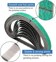 1/2″ x 18″ Zirconia Sanding Belts 36 Grit for Air File Belt Sander,Woodworking