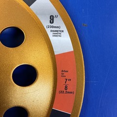 KSEIBI 9-Inch Diamond Cup Grinding Wheel, Double Row Grinder #644043