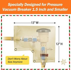 Heavy-Duty Waterproof Backflow Insulation Cover – 13″ x 12″ Size for All Seasons