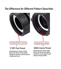 2PCS IBC Tote Water Tank Adapter 2″ NPS x 3/4″ BSP/NPT Food Grade