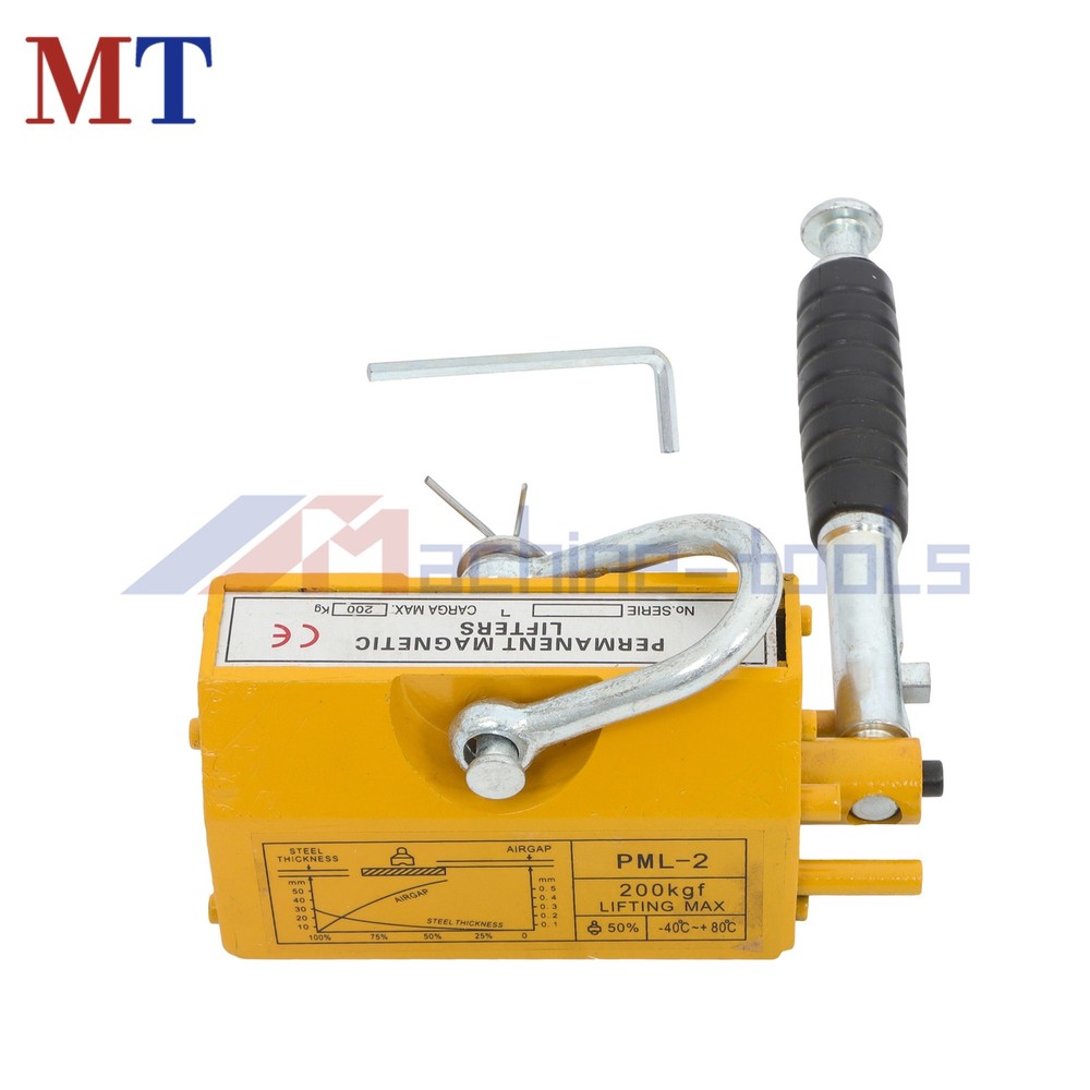 Permanent Magnetic Lifter 440 lbs/200 kg Capacity Yellow Lifting Magnet