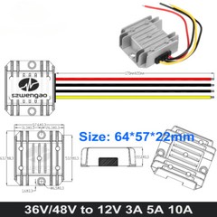 36V 48V to 12V 50A 60A 80A 100A DC Step Down Converter Buck Regulator Golf Cart