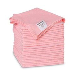Boardwalk 16PINCLOTHV2 16 in. x 16 in. Microfiber Cloths – Pink (24/Pack) New