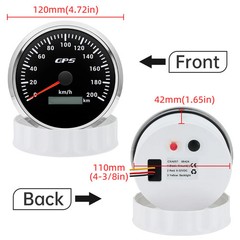 LED Universal 110MM GPS Speedometer 60/80/120/200KMH 80MPH Speed Gauge Meter