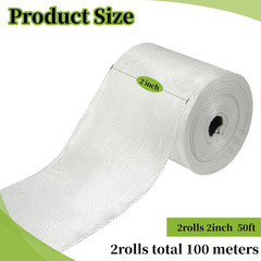 Fiberglass Cloth Tape 50FT 2 Rolls Non-Adhesive Plain Weave Repair High Strength