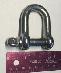 1/2 Inch 12mm Marine Grade Forged 316 Stainless Steel D Dee Shackle Boat