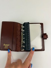 Vintage 90s Filofax Windsor Personal Organizer Real Leather Made in England