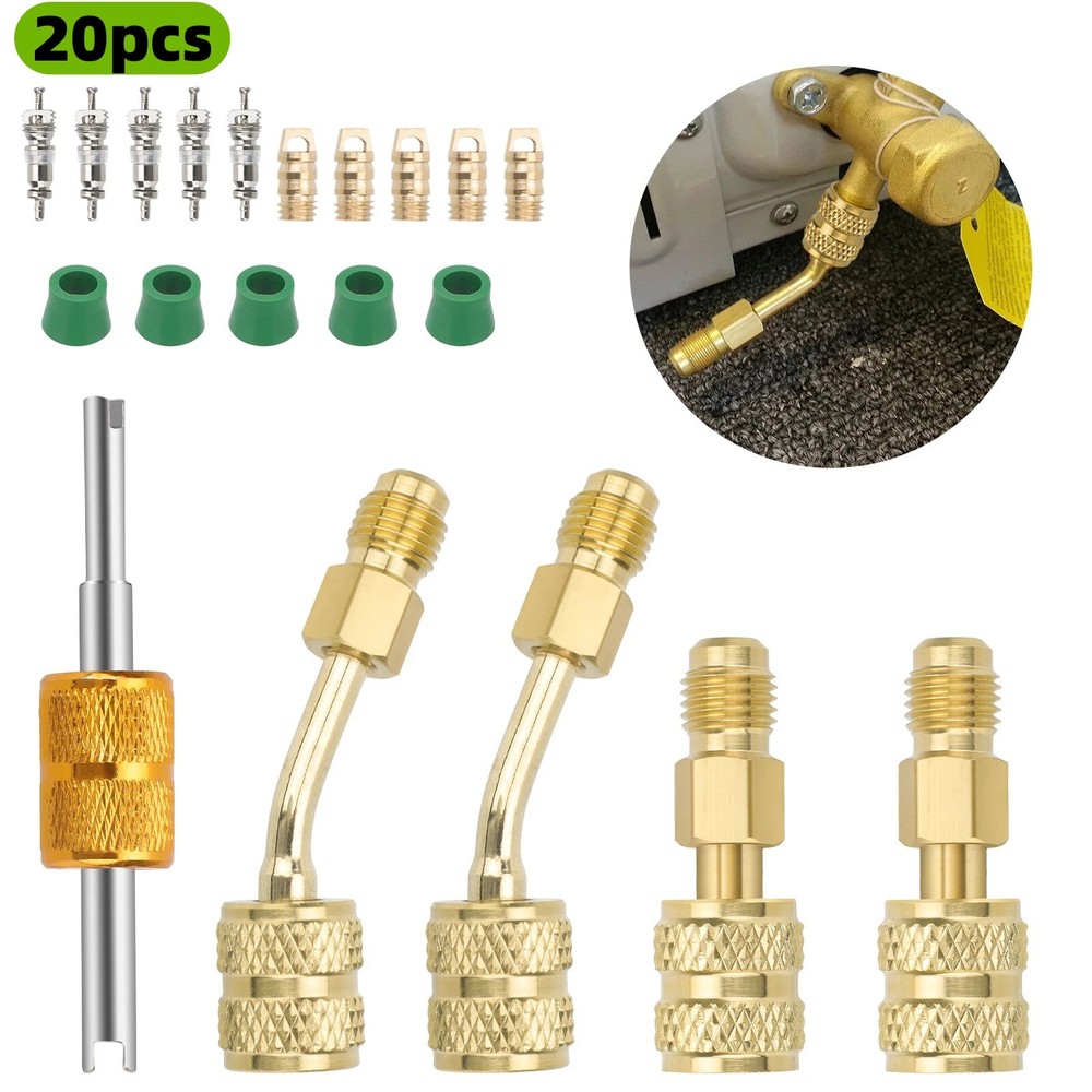 R410A Adapter for Mini Split System, 5/16″ SAE Female to 1/4″ SAE Male Flare