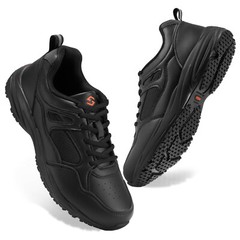 HISEA NINGO Men’s Slip Resistant Work Shoes Chef Kitchen Oil Resistant Sneakers