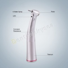 NSK Ti-MAX X95L Style Dental 1:5 LED Fiber Optic Contra Angle Handpiece Red Ring