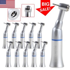 1-10* Dental Slow Low Speed Handpiece Push Button Contra Angle w/ FG 1.6MM Head