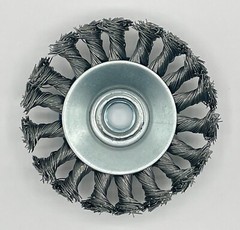 12-Pcs Wheel Wire Brush 4-Inch (4″ Twisted/Knotted) 5/8″-11 UNC Angle Grinder