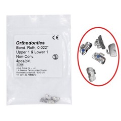 10 Packs Dental Orthodontic Buccal Tube Non-Conv Bond Roth 0.022″U1 L1 4pcs/pack